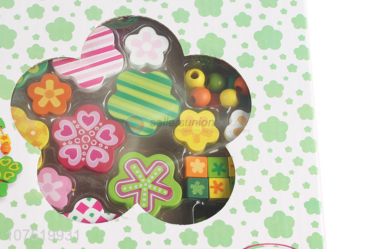 Hot selling children diy beads set flower shape beads jewelry sets