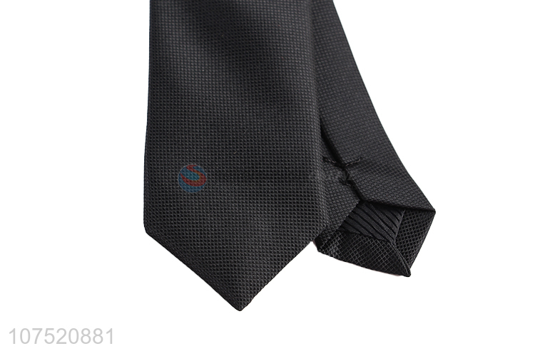 Bottom price solid color grid neckties for men