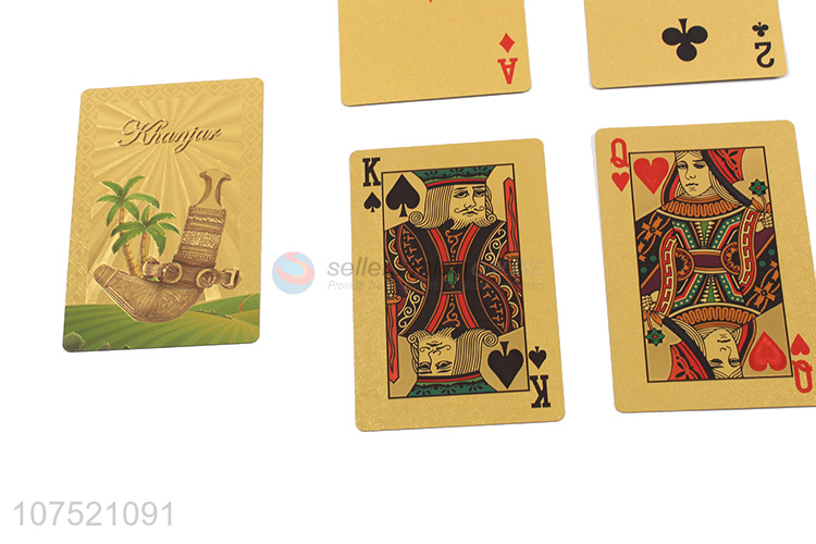 China factory durable waterproof gold foil poker cards