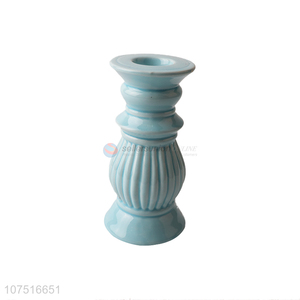 Hot product blue home decor candlestick for sale