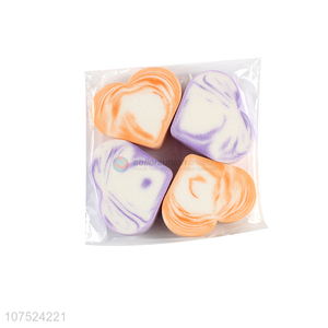 Hot Sale Heart Shape Colorful Makeup Sponge Fashion Powder Puff