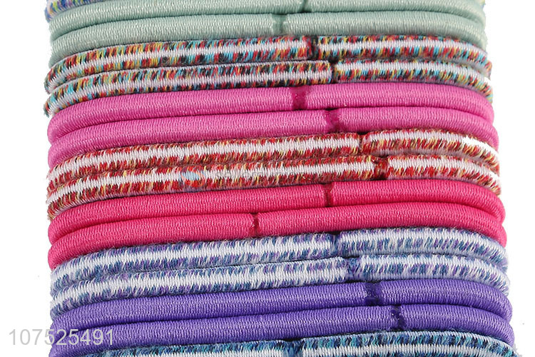 Hot sale 24pcs elastic hair rings girls women hair ties