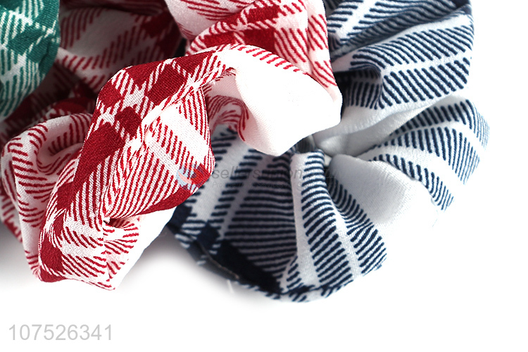Popular products check pattern hair scrunchies hair ropes hair ties
