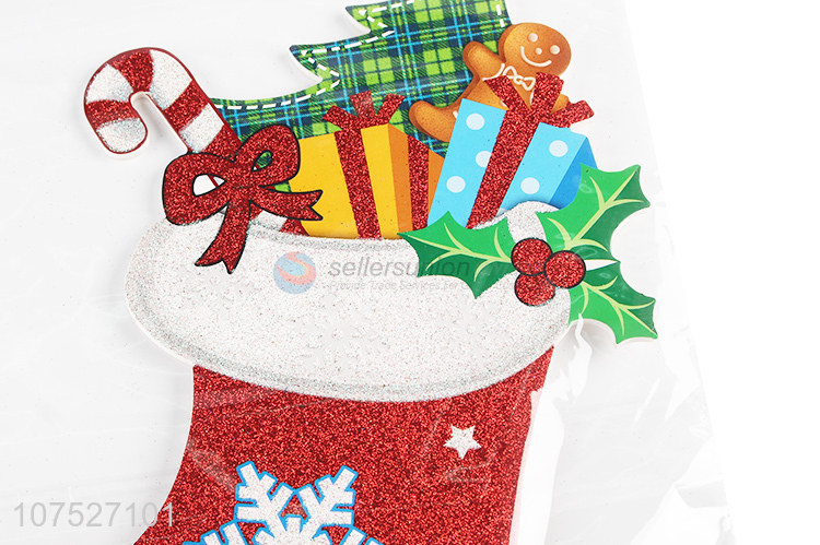 Custom Christmas Stocking Shape Christmas Hanging Decoration Stickers