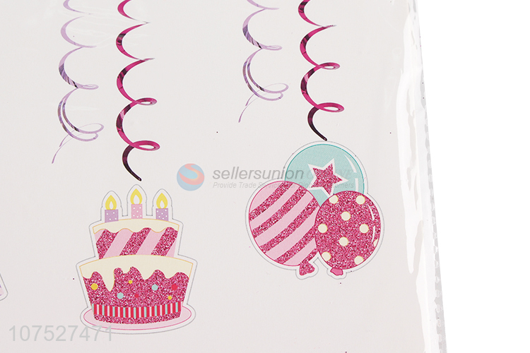 Wholesale Birthday Decoration Foil Swirls Banner Spiral Ornaments