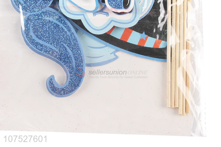 Fashion Birthday Party Paper Photo Props With Bamboo Stick