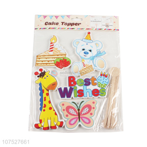 Factory Wholesale Paper Cake Topper Birthday Cake Decoration