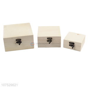 Good quality wooden craft box gift box with locking clasp