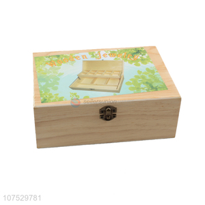 Competitive price 2 tier wooden tea bag box jewelry storage box