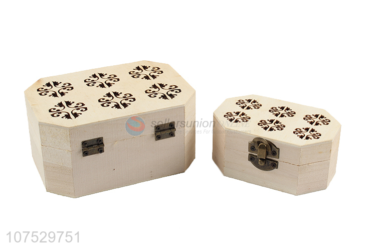 Excellent quality wooden carving packaging box jewelry case gift box