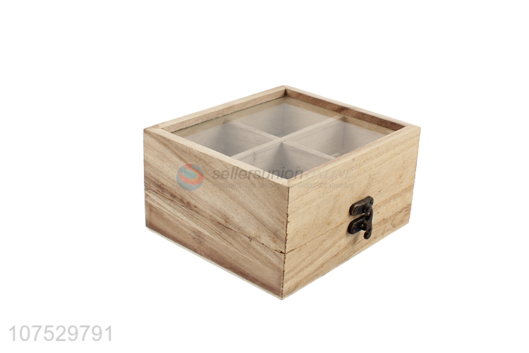 Bottom price 2 tier wooden jewelry packing box with glass window lid