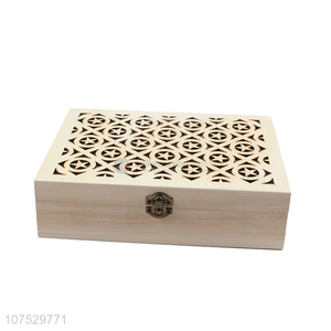 Latest design wooden carving jewelry box wooden gift packaging box