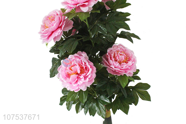 Wholesale Artificial Peony 6 Flowers Plastic Simulation Plant