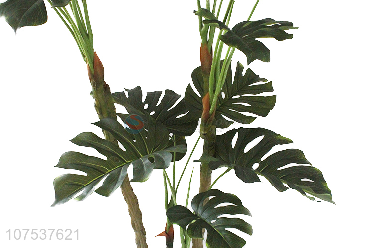Latest Artificial Monstera Variegata Indoor Decoration Bonsai Plants