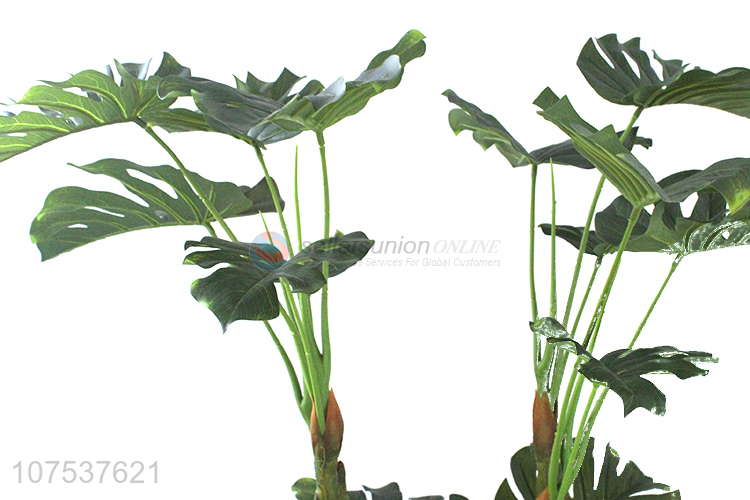 Latest Artificial Monstera Variegata Indoor Decoration Bonsai Plants