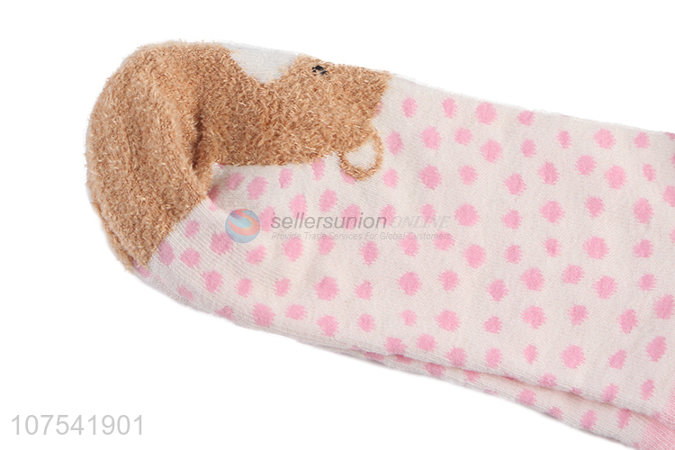 Custom Cartoon Bear Short Socks Ladies Breathable Ankle Socks