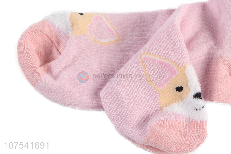 Factory Price Cute Dog Ladies Socks Fashion Breathable Short Socks