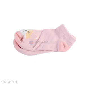 Factory Price Cute Dog Ladies Socks Fashion Breathable Short Socks