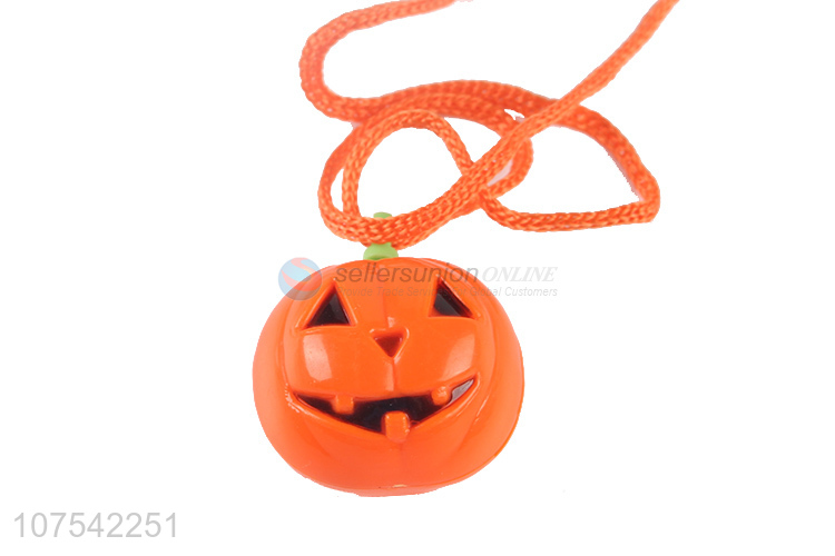 Customized Halloween Decoration Flashing Light Up Pumpkin Necklace