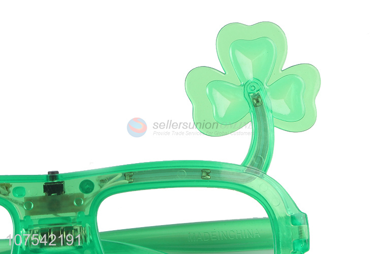 Promotion Price Party Funny Glasses Shamrock Glasses Led Glasses