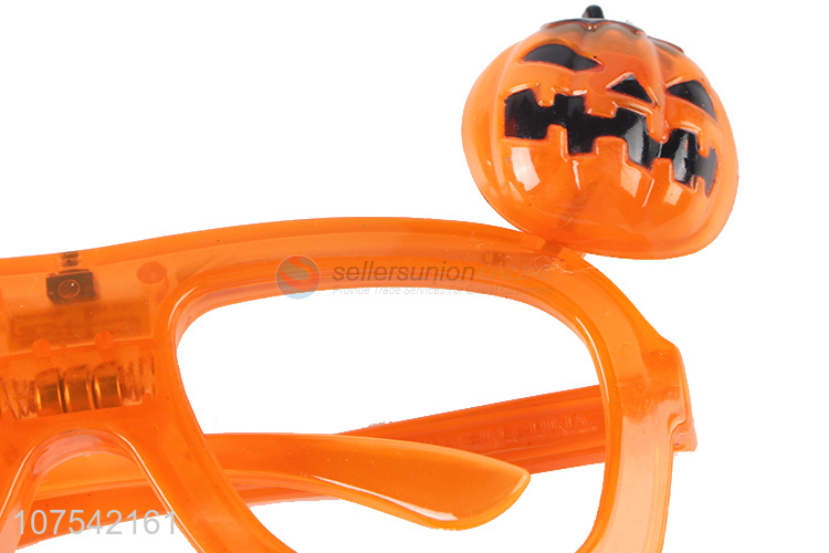 Wholesale Led Light Up Flashing Halloween Pumpkin Blinking Party Glasses