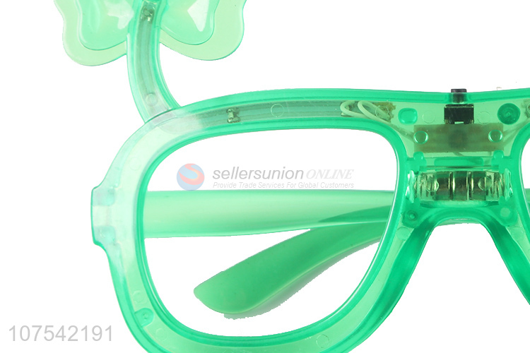 Promotion Price Party Funny Glasses Shamrock Glasses Led Glasses