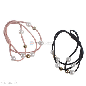 Best Selling High Elastic Pearl Decoration Hair Band Hair Ring