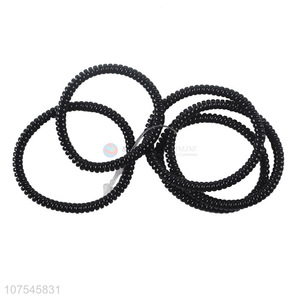 Personalized Popular Black Spiral Elastic Hair Bands Hair Rings