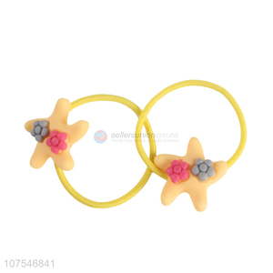 Cheap Price Lovely Starfish Elastic Hair Ring Girls Hair Accessories