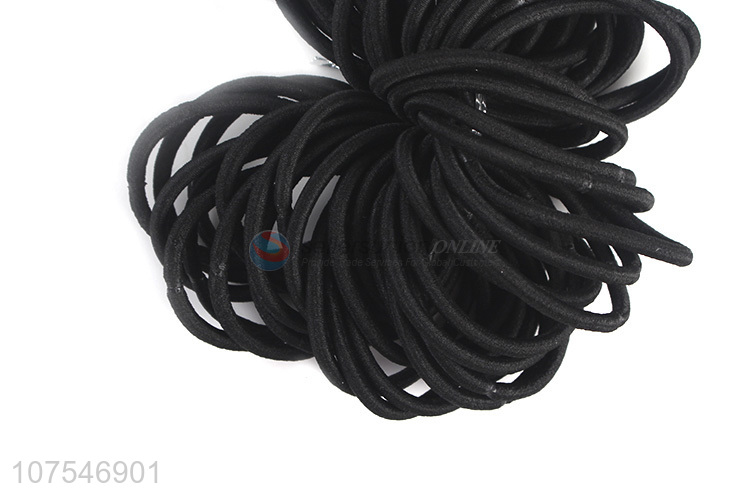 Factory Wholesale Simple Style Round Black Elastic Hair Ring