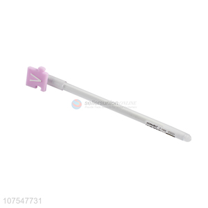 Good quality letter V plastic gel ink pen school stationery