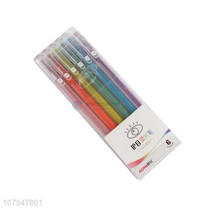 High quality 6 colors fluorescent pen drawing markers highlighters