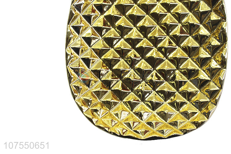 Wholesale Unique Design Ceramic Plate Pineapple Shape Plate
