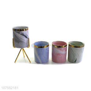 New Fashion Home Decoration Ceramic <em>Flowerpot</em> With Iron Rack