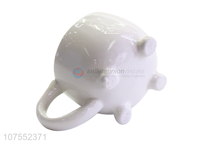 Bottom Price Lovely Cat Design Ceramic Water Cup With Handle