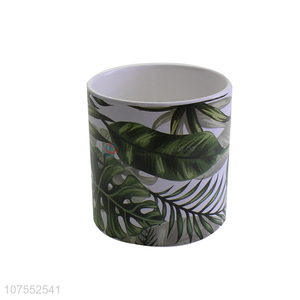 New Product Nordic Ceramic <em>Flowerpot</em> Cylinder Leaf Pattern <em>Flowerpot</em>