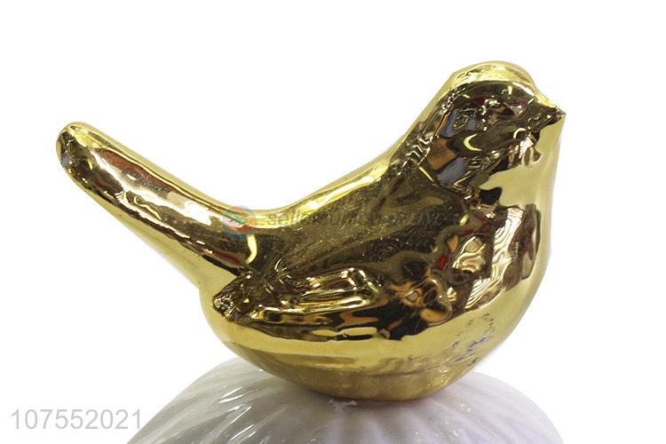 Good Price Ceramic Storage Jar With Gold Bird Ceramic Lid