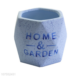Factory Price Home Garden Use Blue Ceramic Flowerpot