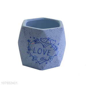 New Design Blue Ceramic Flowerpot Household Decoration