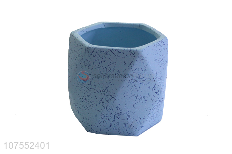 New Design Blue Ceramic Flowerpot Household Decoration