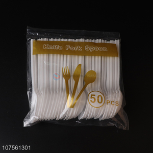 Wholesale 50 Pieces Plastic Disposable Spoon Set