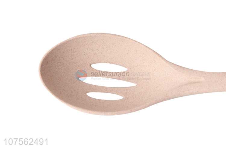 Good Sale Wheat Straw Strainer Spoon With Stainless Steel Handle