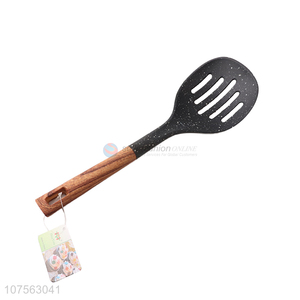 Hot Selling Kitchen Cooking Tool Nylon Slotted Ladle With Plastic Handle