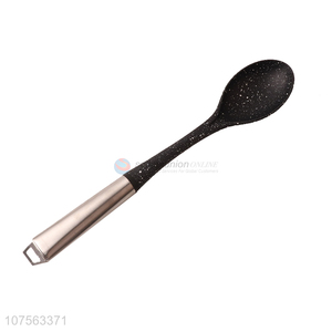 Good Quality Stainless Steel Handle Food Grade Nylon Cooking Spoon