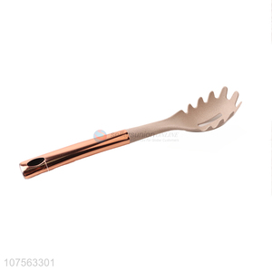 High Sales Rose Gold Stainless Steel Handle Straw Spaghetti Spoon