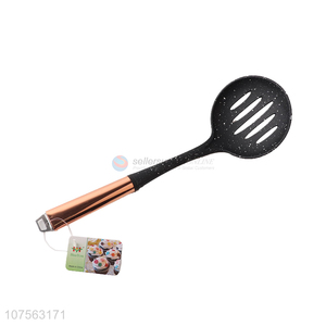 Best Price Cooking Tool Slotted Ladle With Rose Gold Stainless Steel Handle