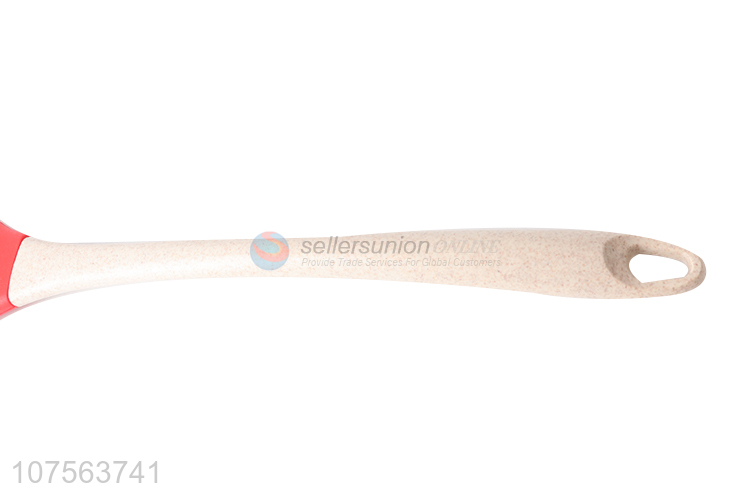 Good sale eco-biodegradable straw handle silicone skimmer cooking tools