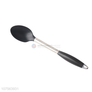 Custom logo stainless steel handle silicone spoon kitchen tools