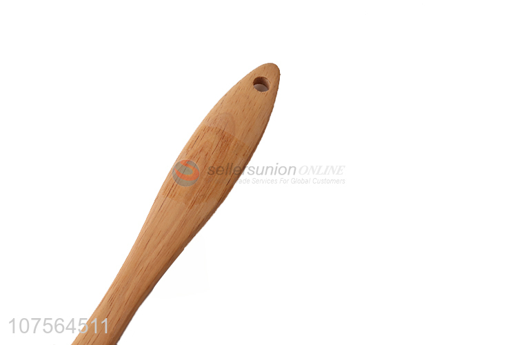 Factory Wholesale Silicone Cooking Spoon With Wooden Handle