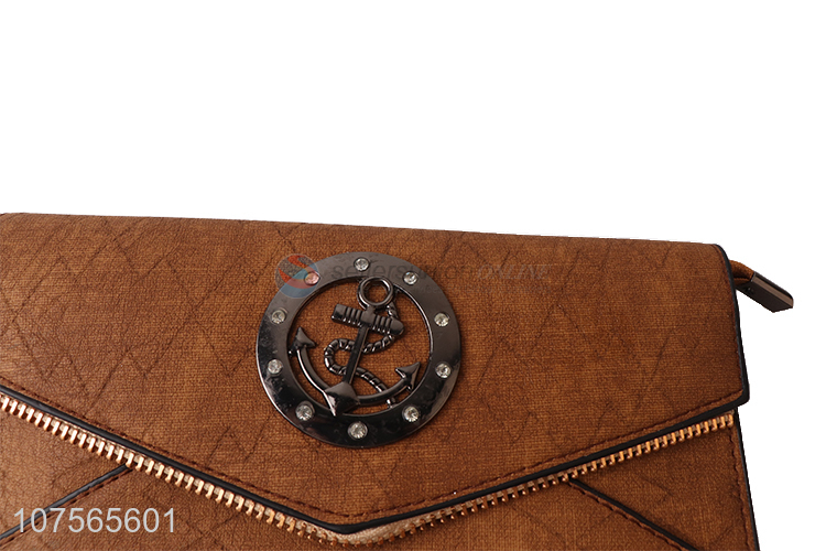 China manufacturer vintage anchor purse envelope style long wallet